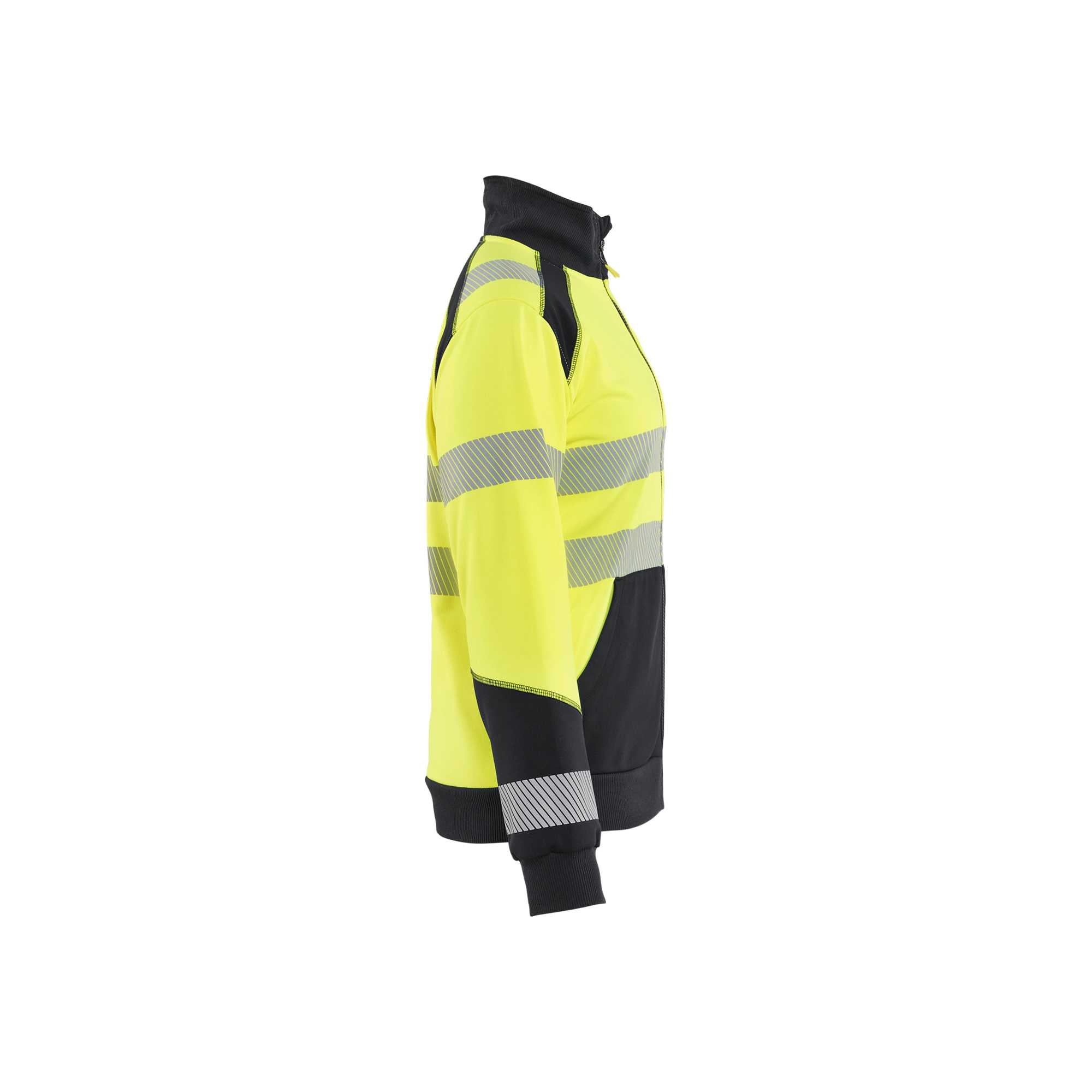 BLAKLADER 35082528 Hi Vis Reflective Half-zip Work Sweatshirt WOMEN - Brushed Inside